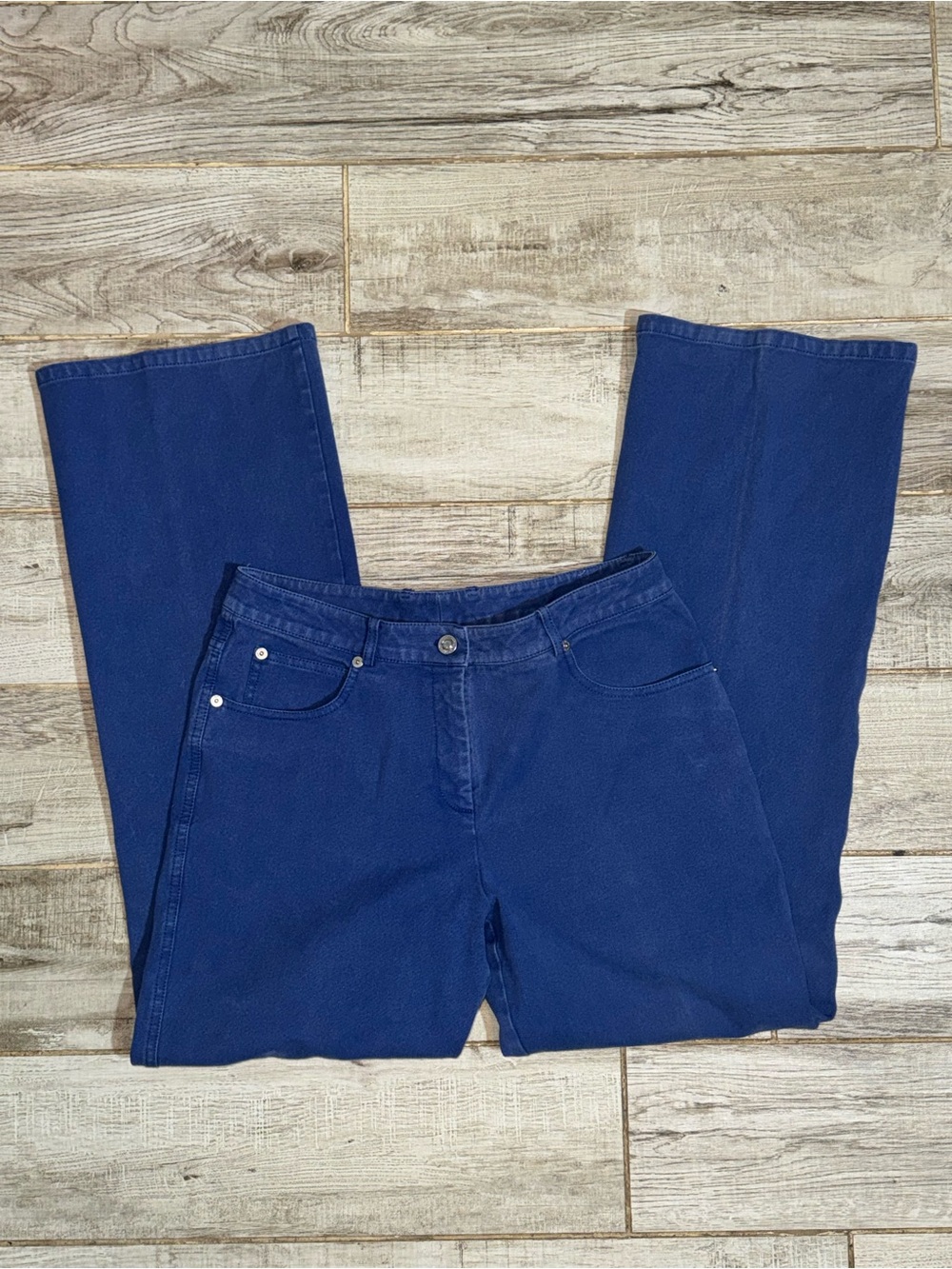 St. John Women's Flare Jeans in Royal Blue